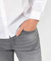 Jean homme skinny taille haute en coton stretch